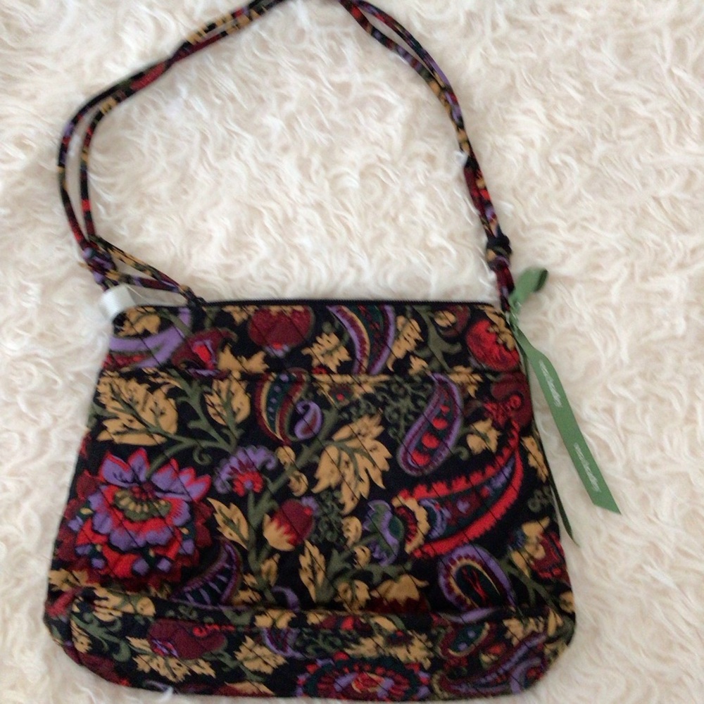 Vera Bradley Original Hipster Midnight Garden Paisley Crossbody Bag